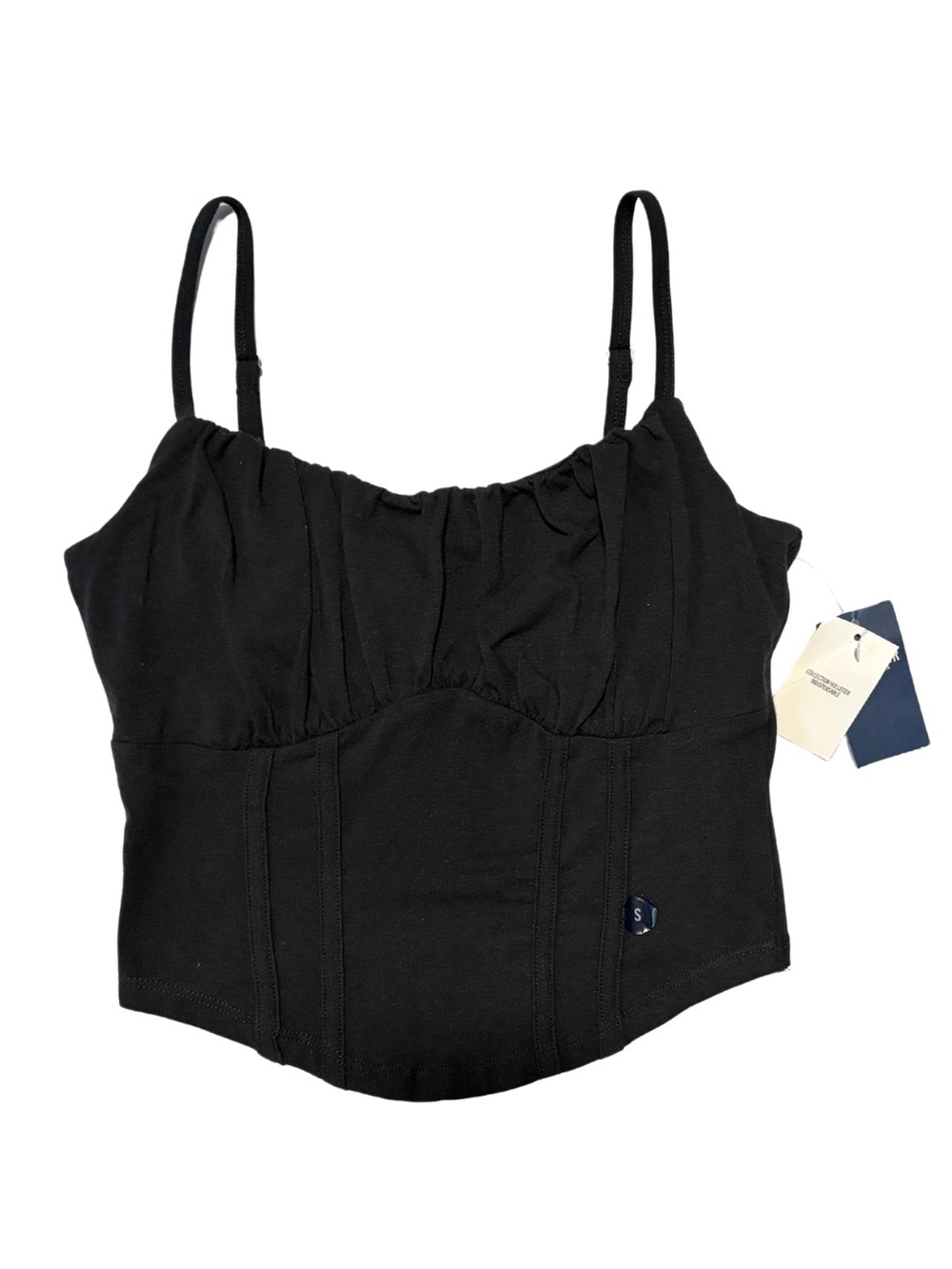 Hollister NWT Black Corset Crop Tank